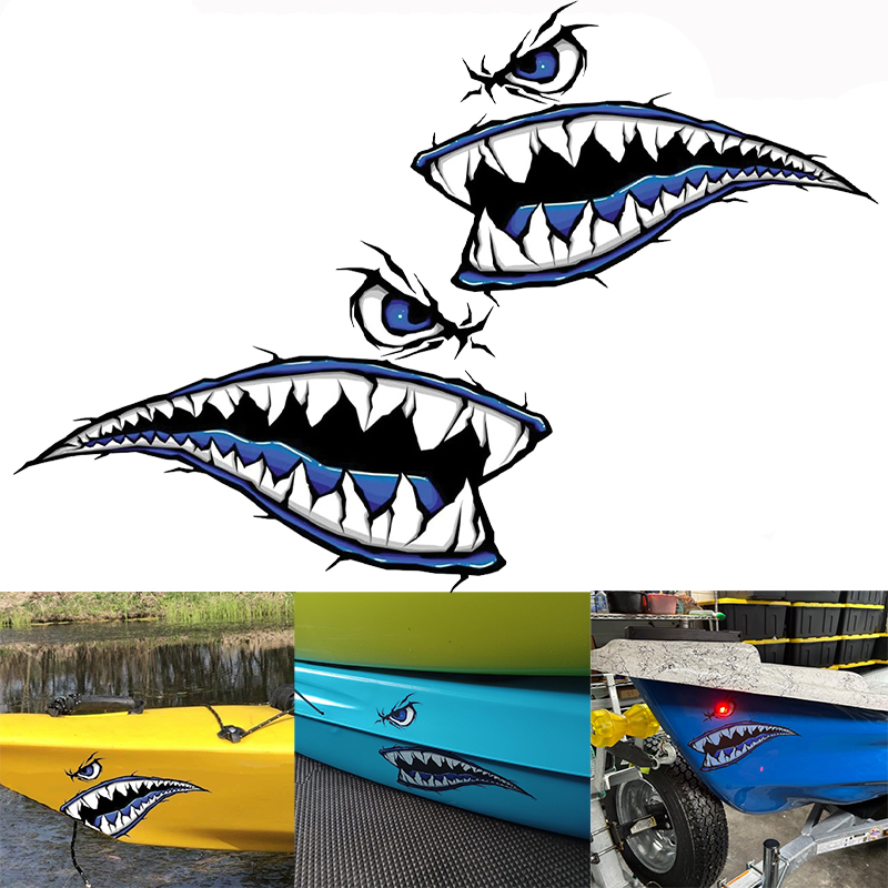 Fishing Boat Paddle - 2 قطعة أسنان القرش الفم قارب